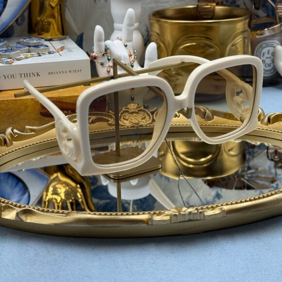 🆕 GUCCI 🧿 NWOT GG1326S 002 Ivory Oversized Square Sunglass, Brown Gradient - Picture 10 of 16
